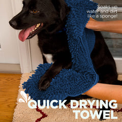 Soggy Doggy Doormat dual hand pockets aid drying control