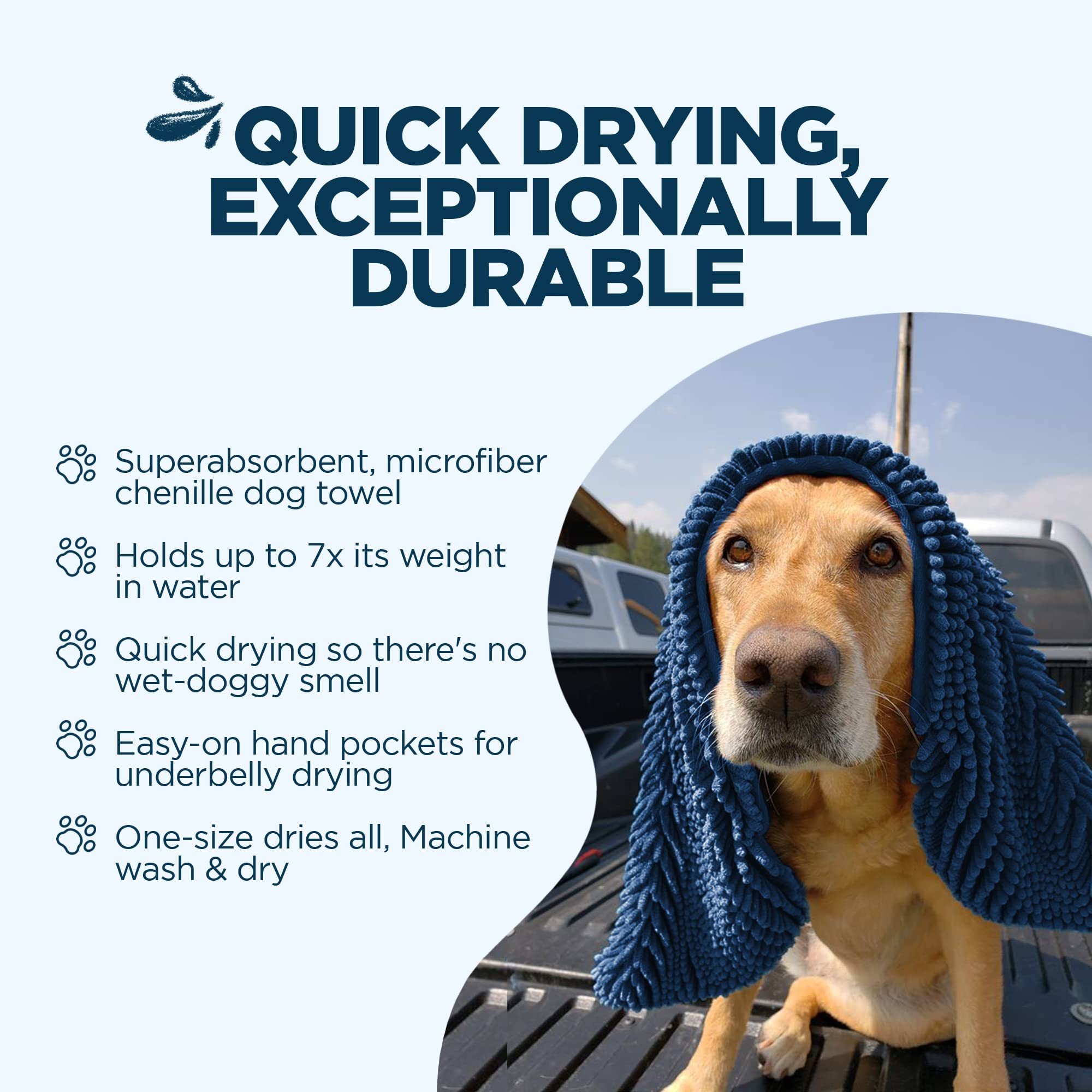 Soggy Doggy Doormat fast-drying microfiber reduces dampness