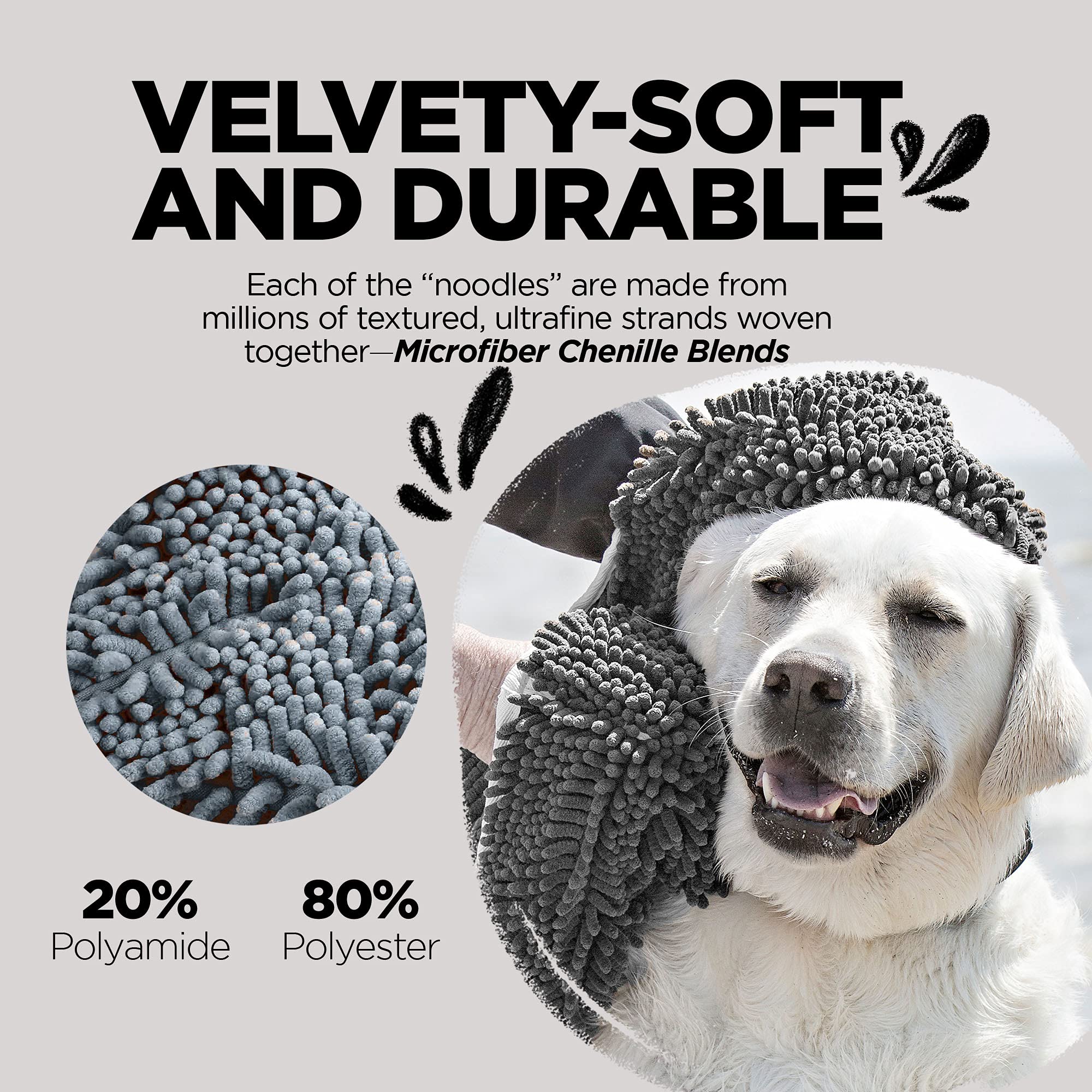 Soggy Doggy Doormat multi-use dog towel for home and travel in action