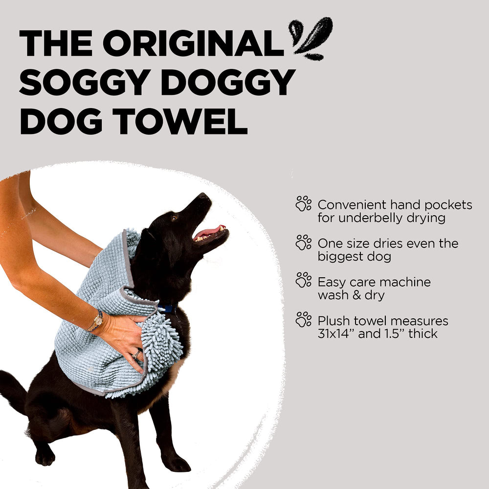 Soggy Doggy Doormat soft chenille texture showcases gentle coat drying