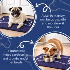 Soggy Doggy Slopmat non-slip backing holds bowls steady during meals.
