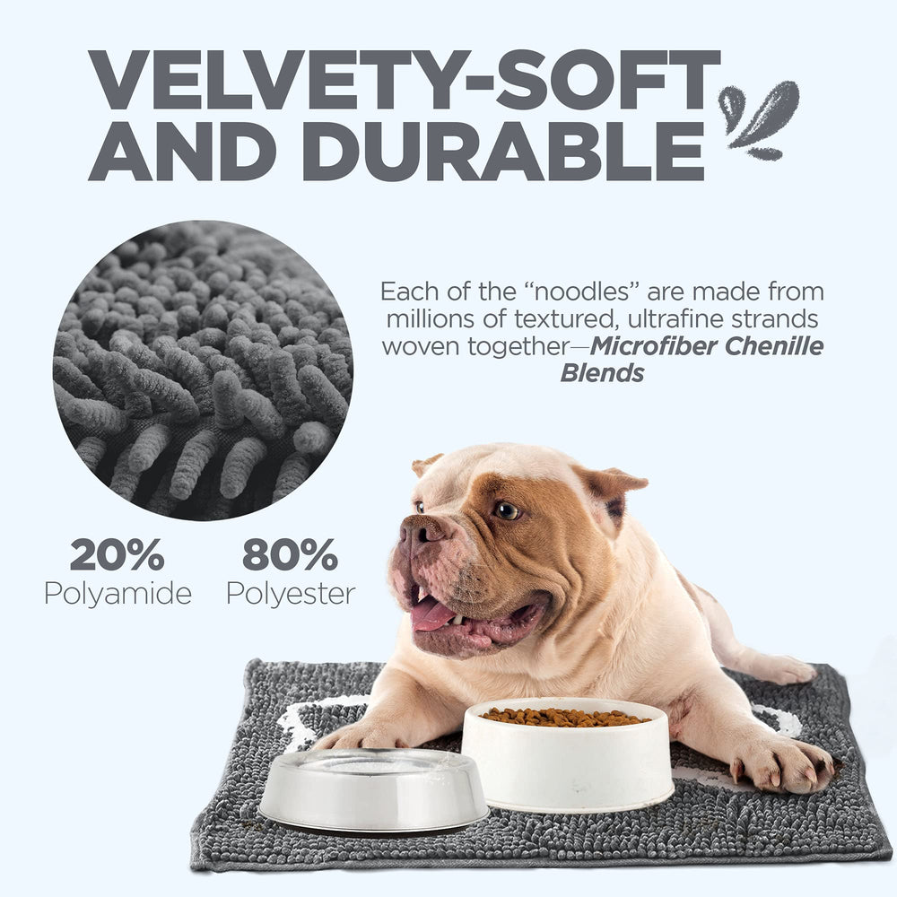 Soggy Doggy Slopmat with non-slip backing holds position securely