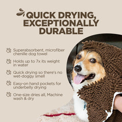 Soft Soggy Doggy towel drying a dog's paws with a gentle touch