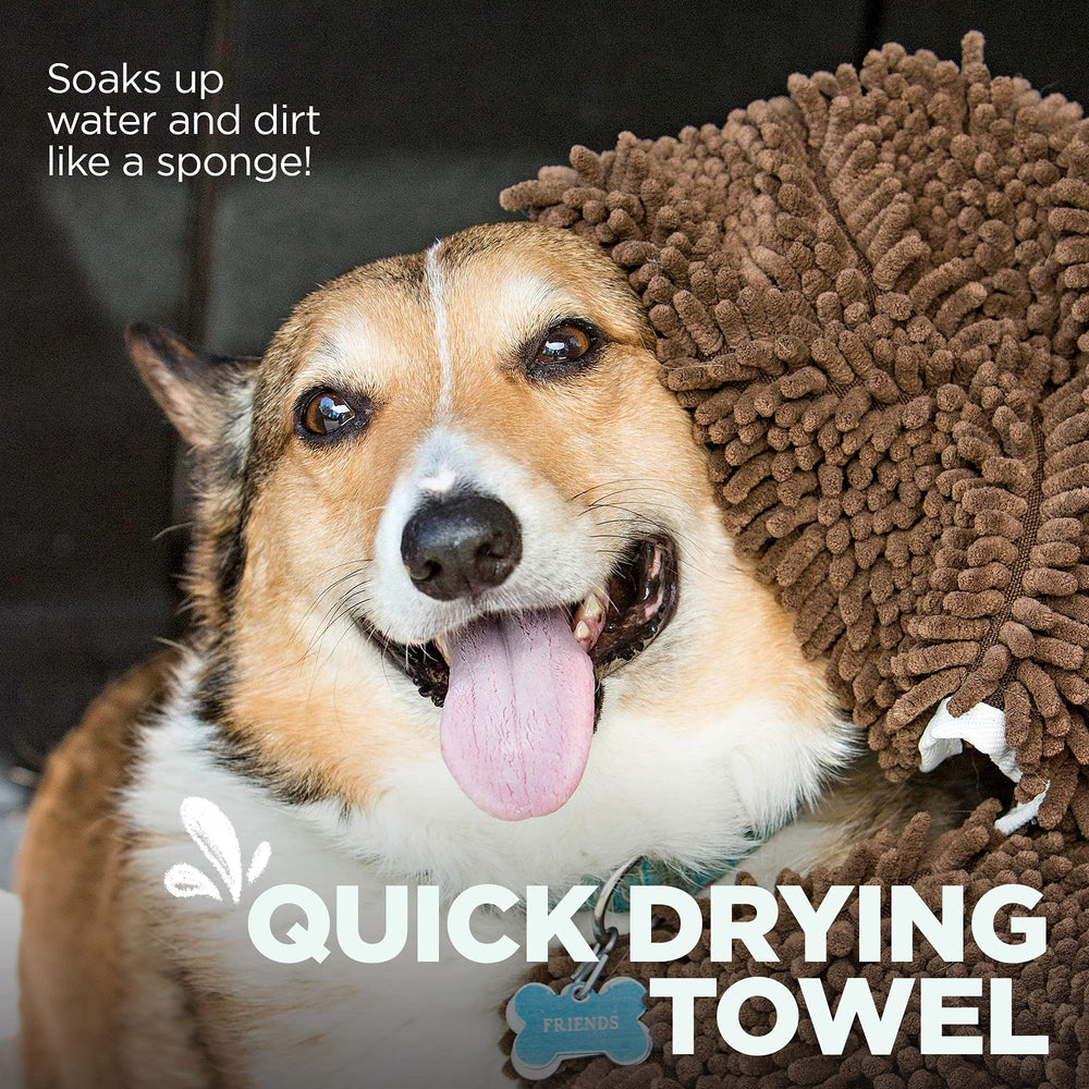 High-density chenille dries fast and limits damp odor buildup