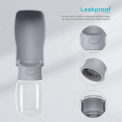 SOICTA portable dog water bottle featuring a leak-proof cap for secure transport.