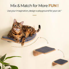 SOJILET climbing wall setup keeps cats active while conserving floor space.