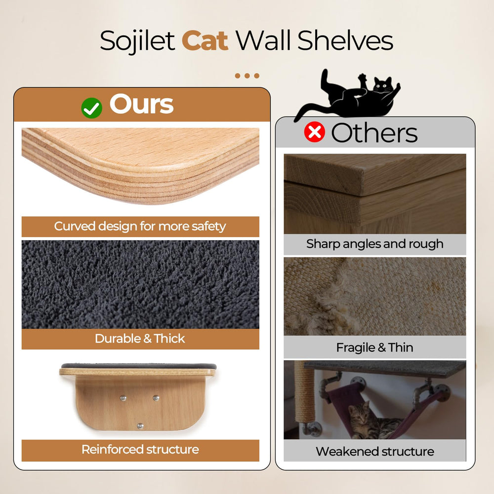 SOJILET removable scratching pad protects furniture and supports paw health.