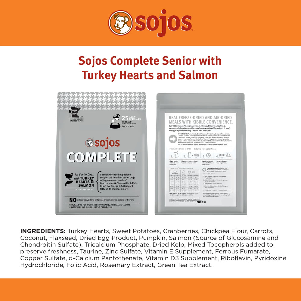 SOJOS Complete ingredient close-up emphasizing simple, natural components