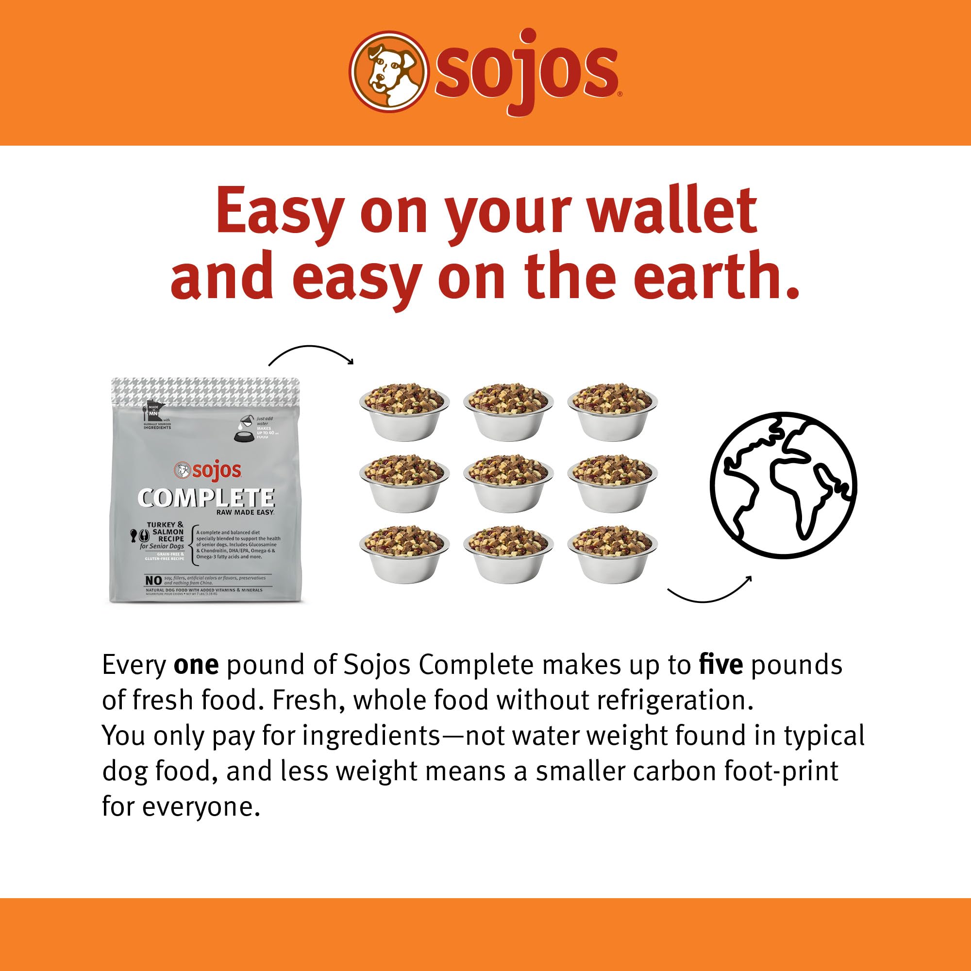 SOJOS Complete texture closeup highlighting chunky, natural ingredients