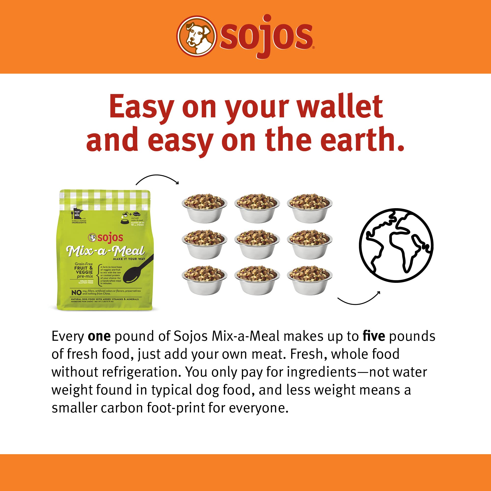 Sojos Mix-A-Meal ready-to-serve bowl after rehydration