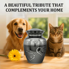 Premium gray storage box included with Solace Forever urn.