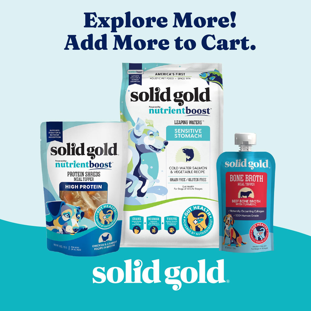 Solid Gold 1lb bag packaging offers convenient trial for taste.