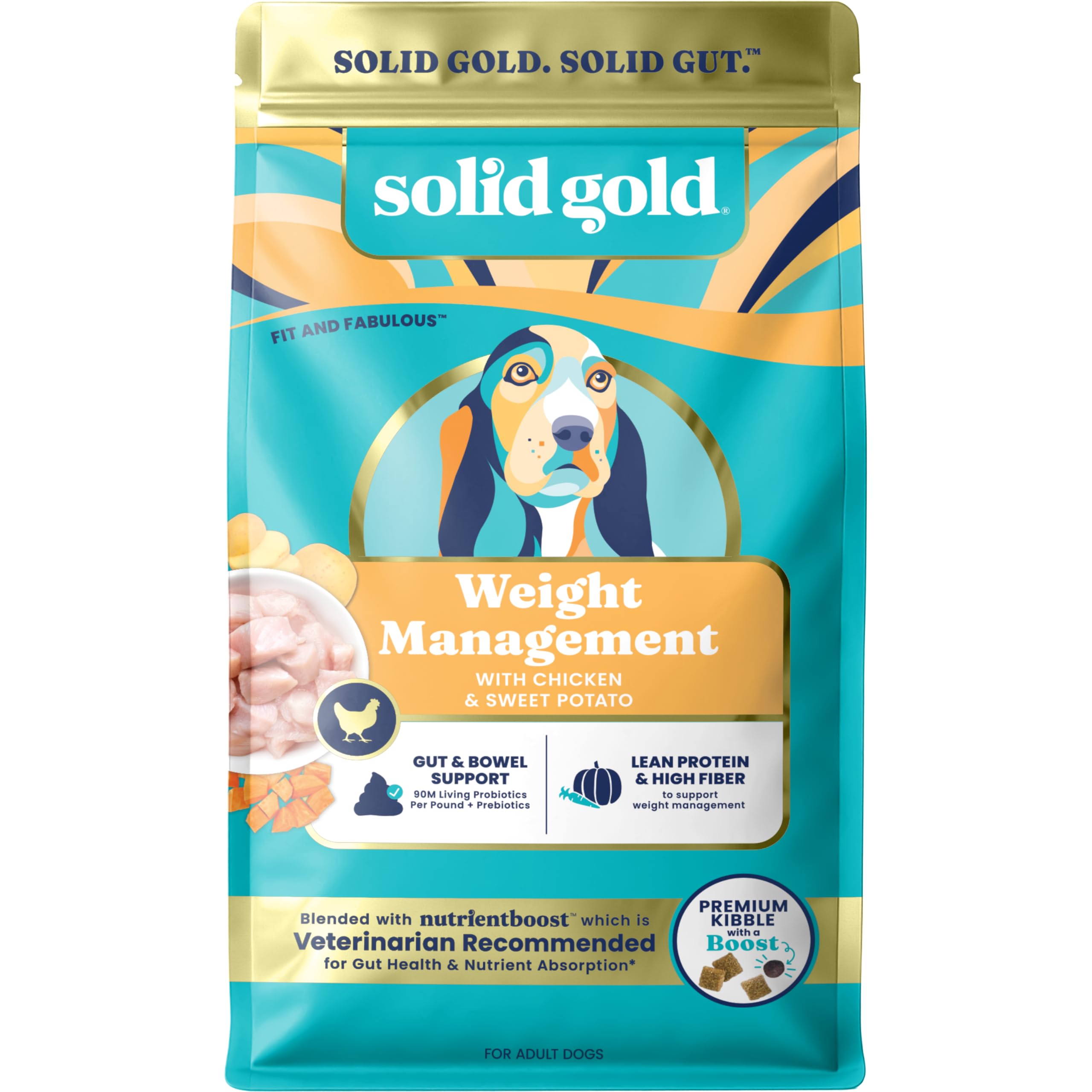 Solid Gold Balance bottle pour showing portion control for weight management