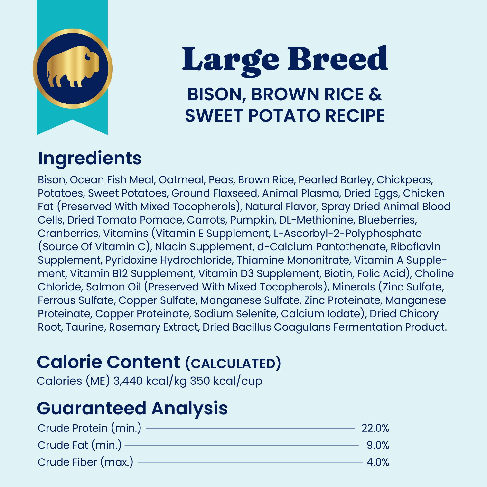 Solid Gold Bison dry dog food nutrientboost 22lb packaging highlights value and nutrition