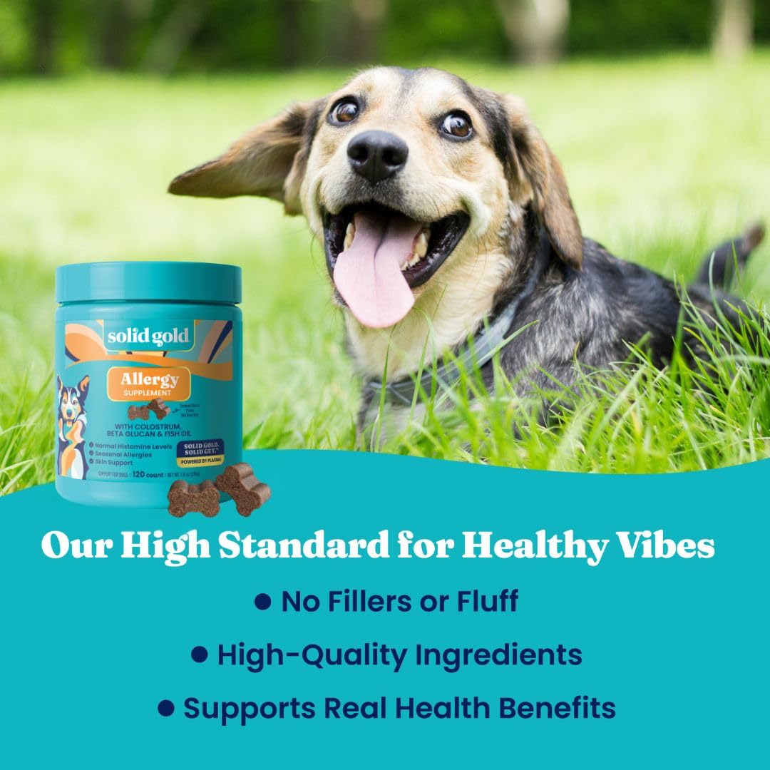 Solid Gold Allergy Relief Chews with Alaskan salmon oil for coat health