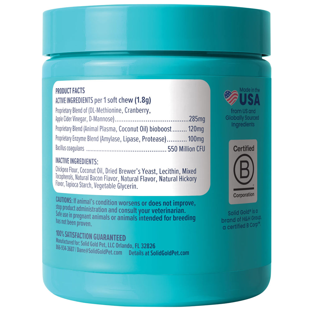 Solid Gold dog-urine lawn repair chews helping maintain vibrant turf