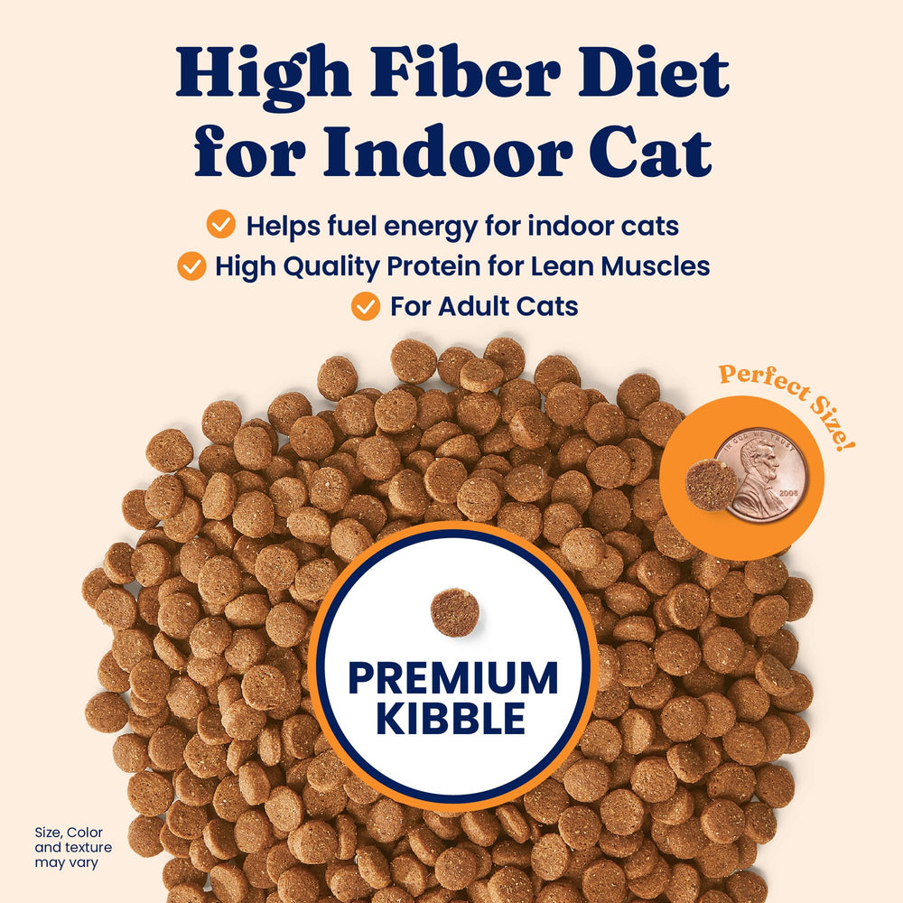 Solid Gold Indoor Dry Cat Food kibble close-up highlighting texture and ingredients.