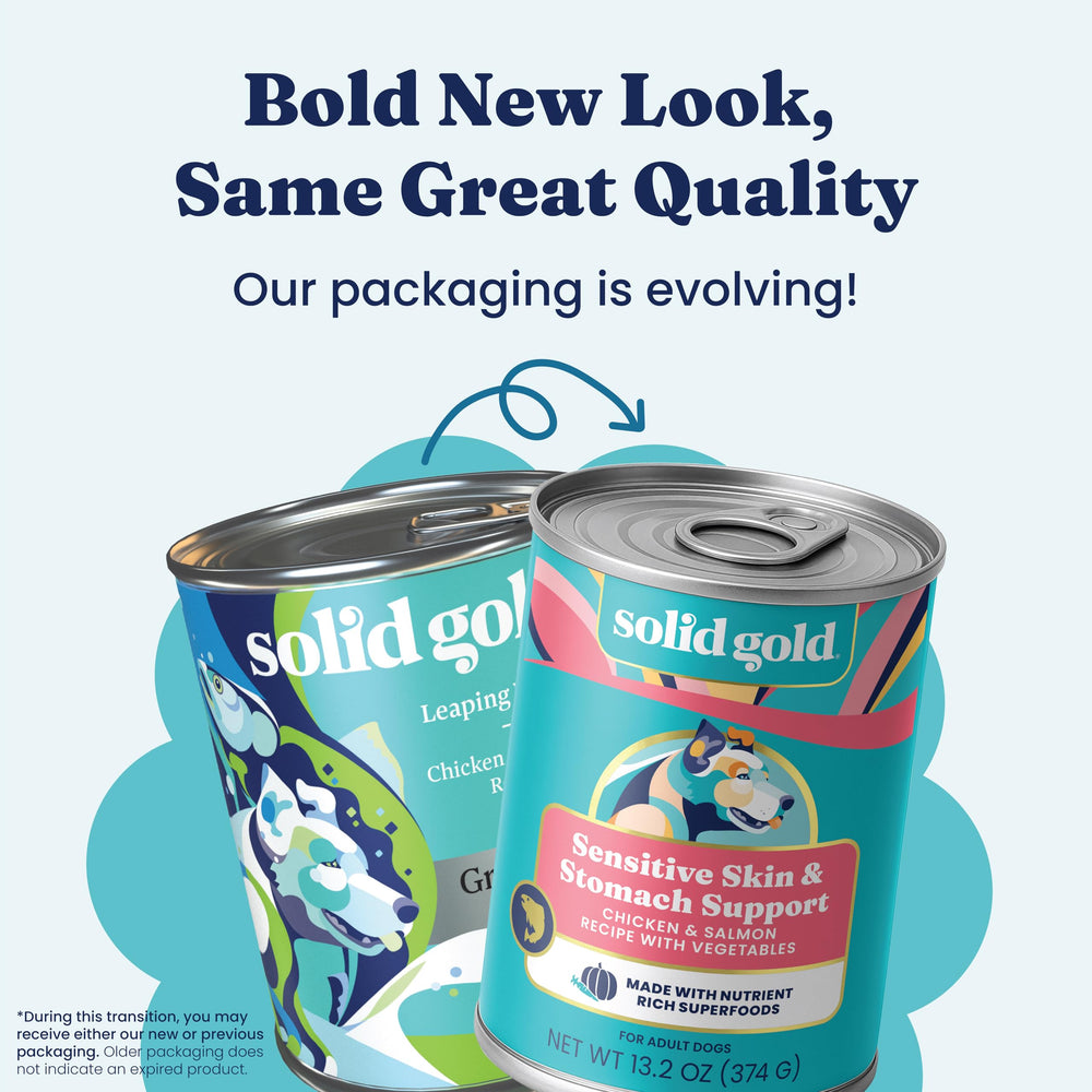 Solid Gold Leaping Waters dog bowl meal enhances flavor and variety