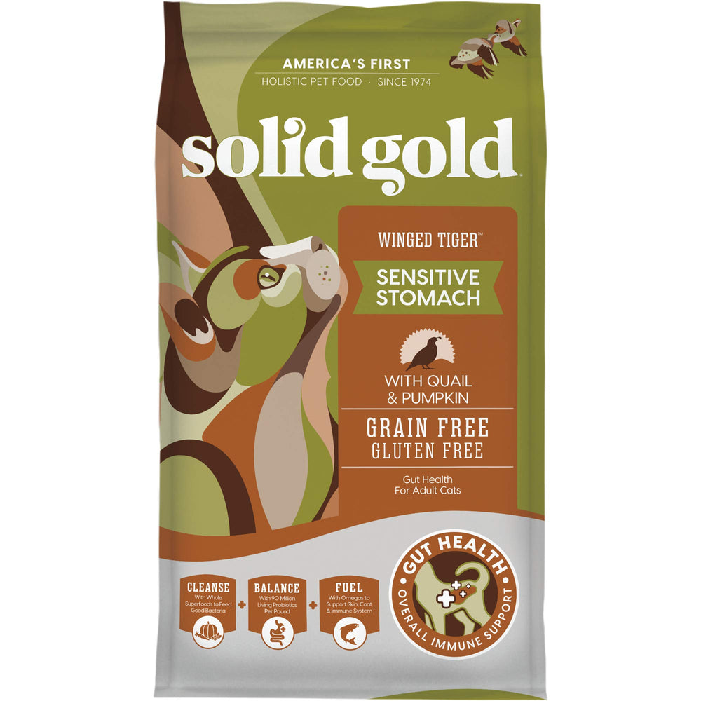 Solid Gold probiotics omega image shows gut-friendly nutrients supporting overall coat health