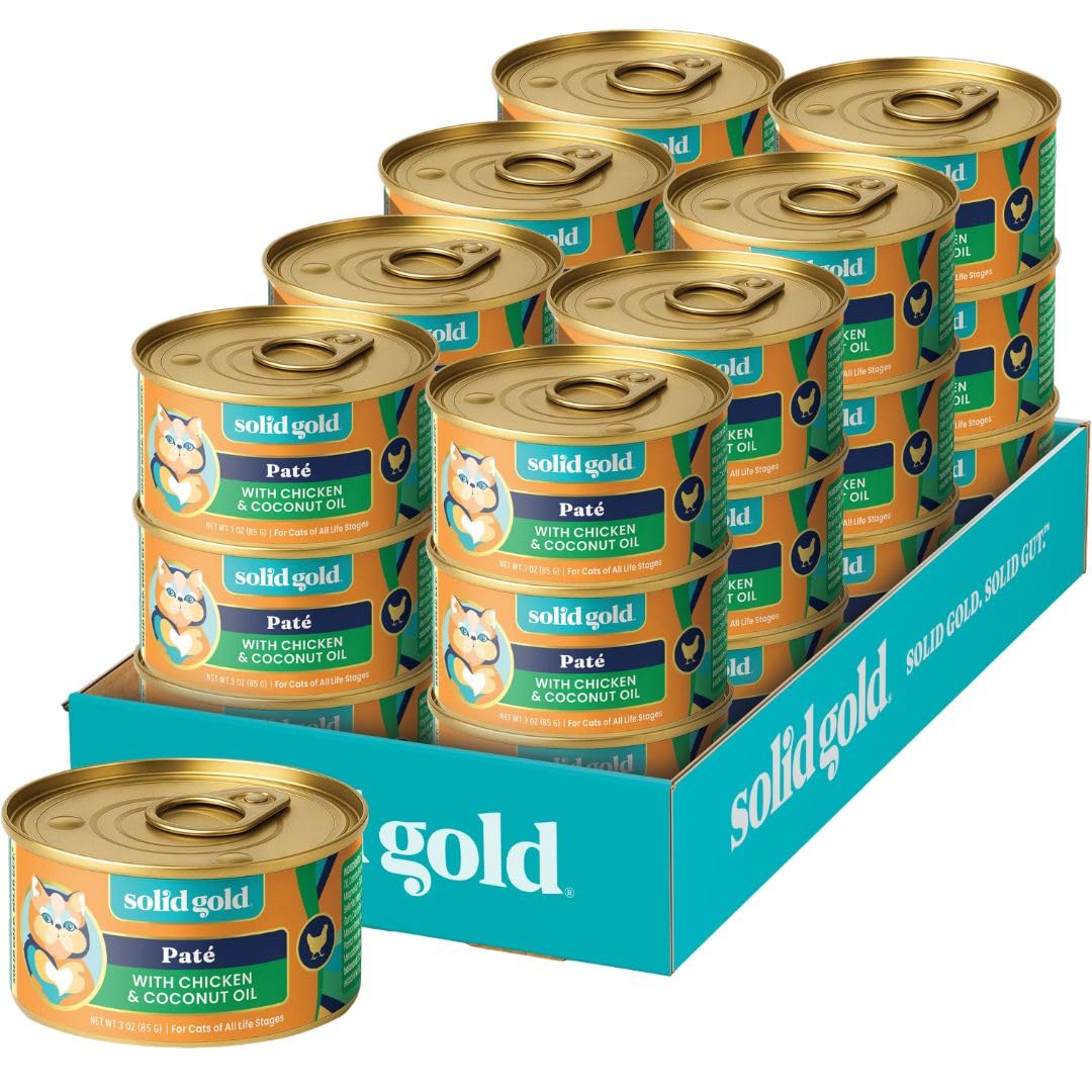 Solid Gold Real Chicken Pate with Coconut Oil, creamy texture for meal satisfaction