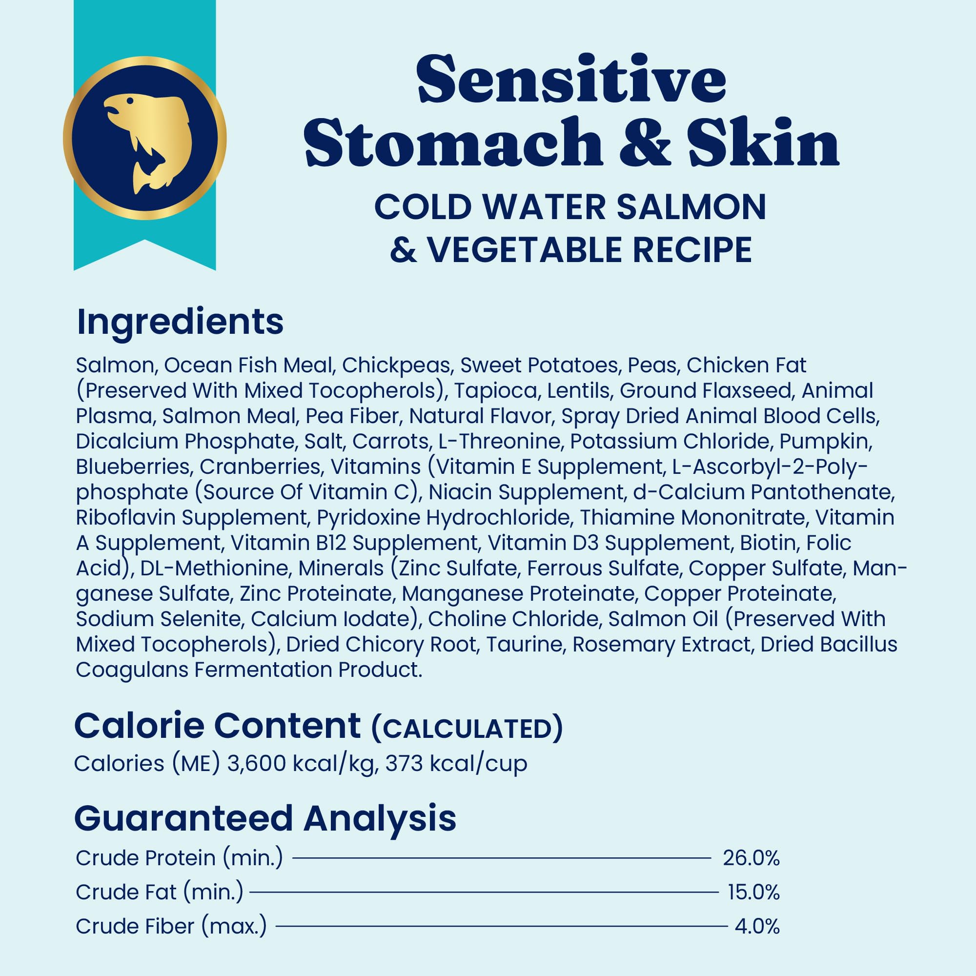 Solid Gold Salmon dog food served at meal time with a happy dog.