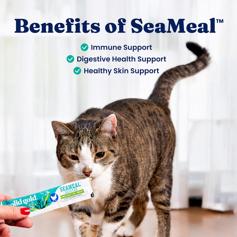 Solid Gold SeaMeal packaging showing the limited-ingredient formula.