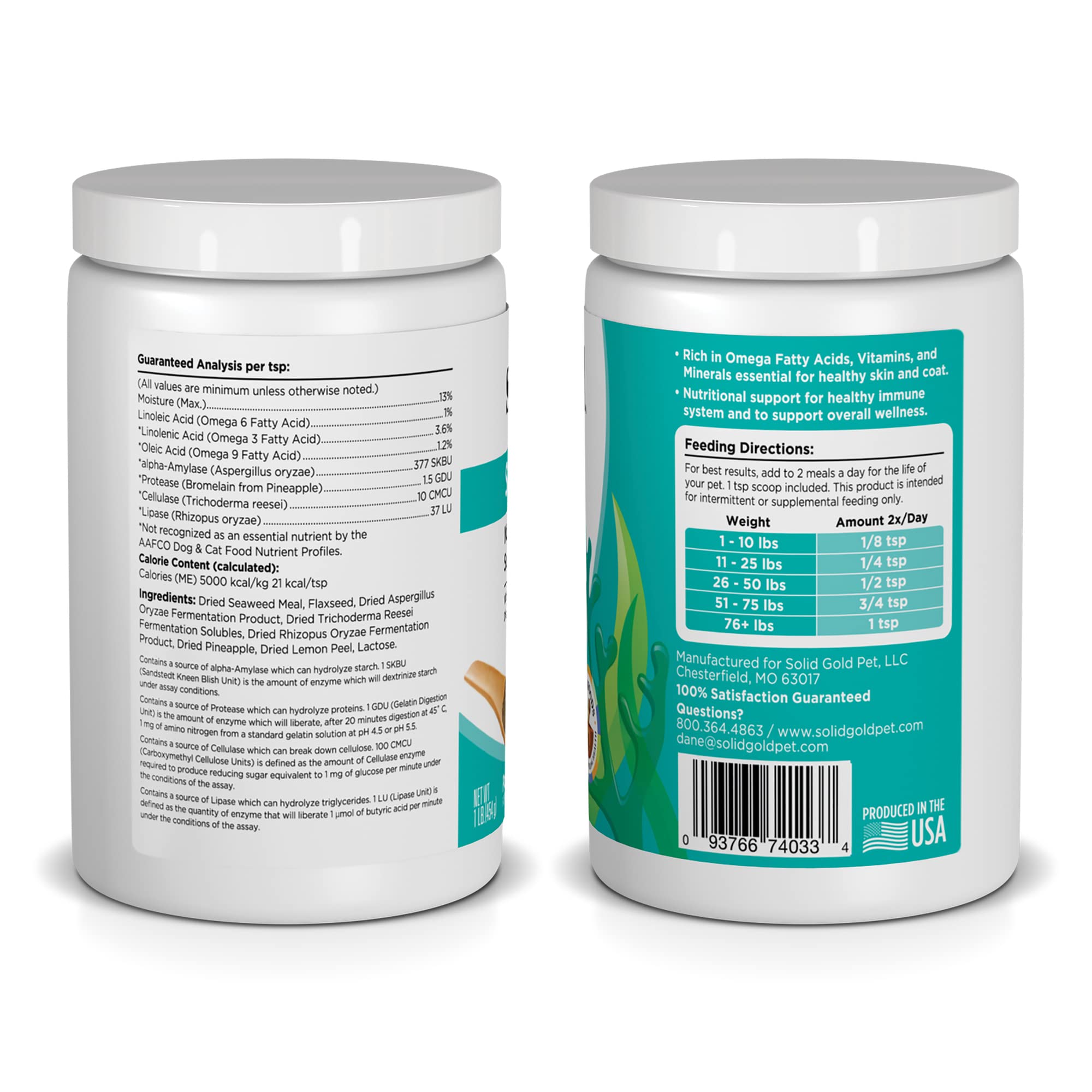Solid Gold SeaMeal topper for meals supports all life stages.