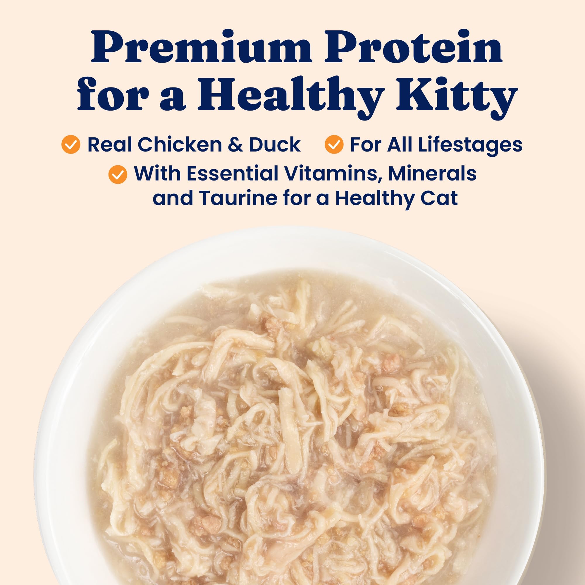 Solid Gold chicken and duck shreds in gravy close-up showing high-protein texture.