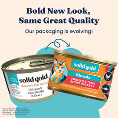 Grain-free Solid Gold formula pack with protein-rich ingredients