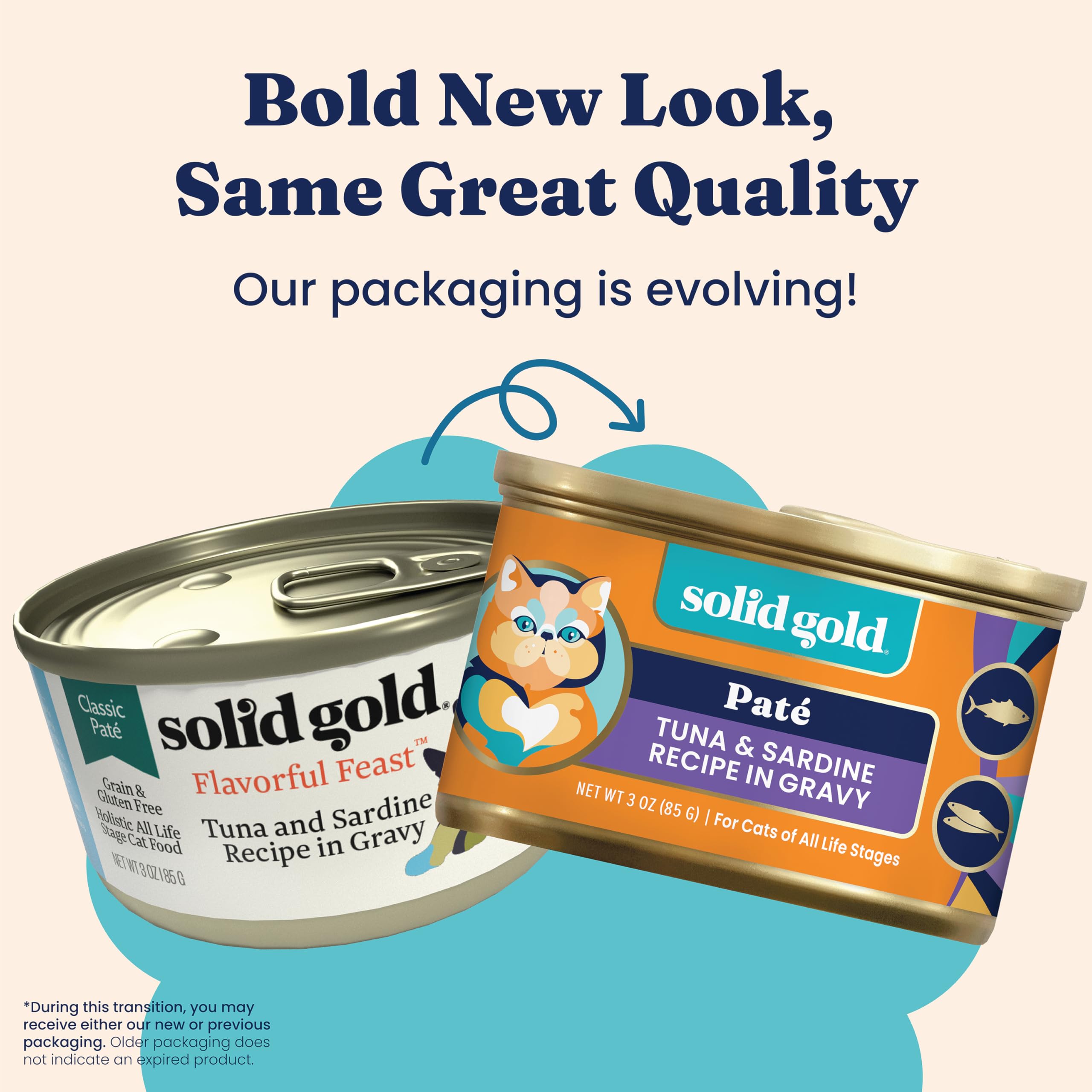 Solid Gold Wet Cat Food Pate served in bowl highlights high moisture for hydration.