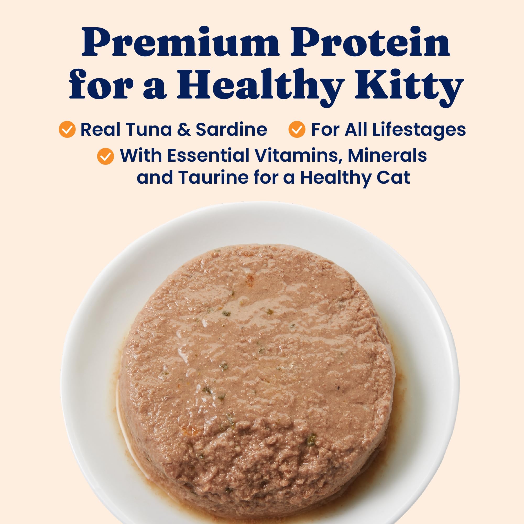 Solid Gold Wet Cat Food Pate texture closeup shows smooth pate for picky eaters.