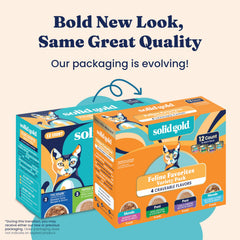 Solid Gold shreds in gravy with tuna, mackerel and sardine for variety.