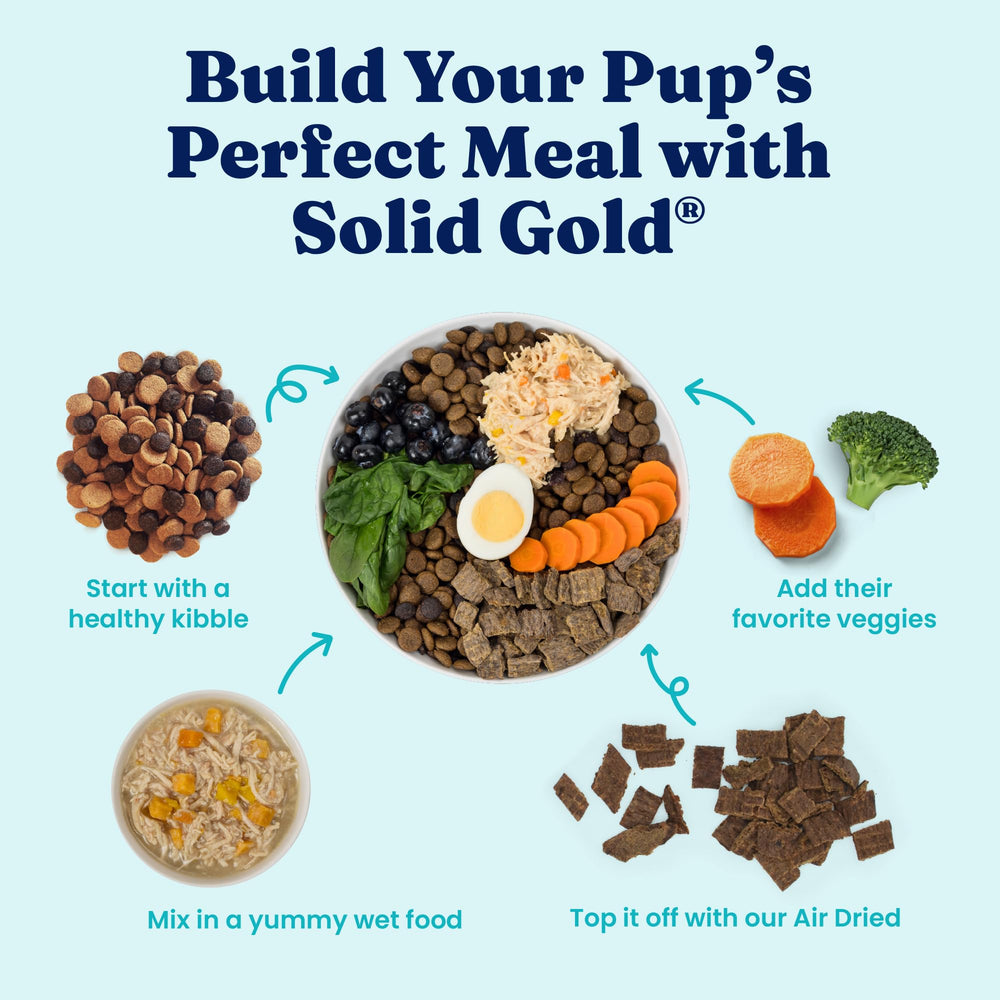 Solid Gold 3.5oz cups offer convenient portions for all breeds.