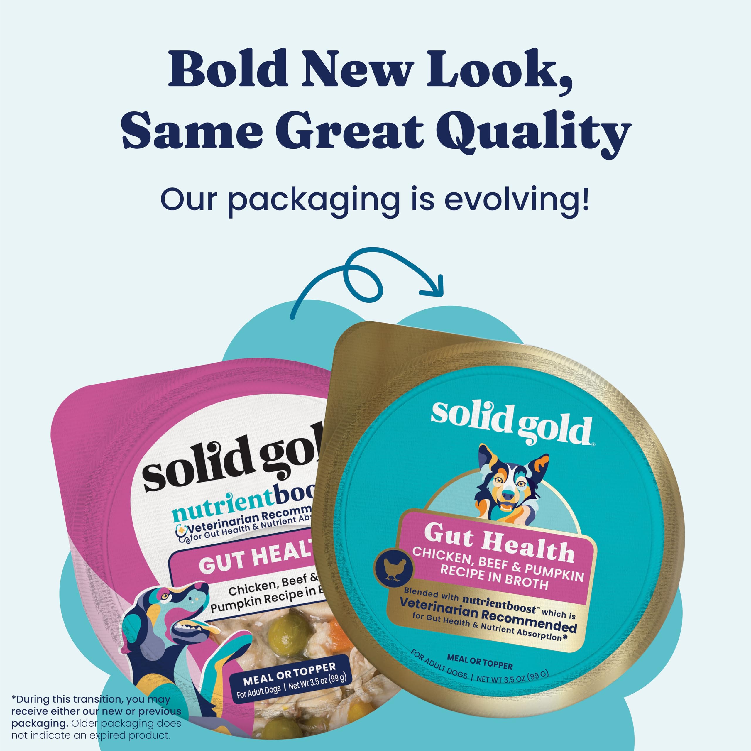Solid Gold NutrientBoost blend supports skin, digestion, and immune health in dogs.