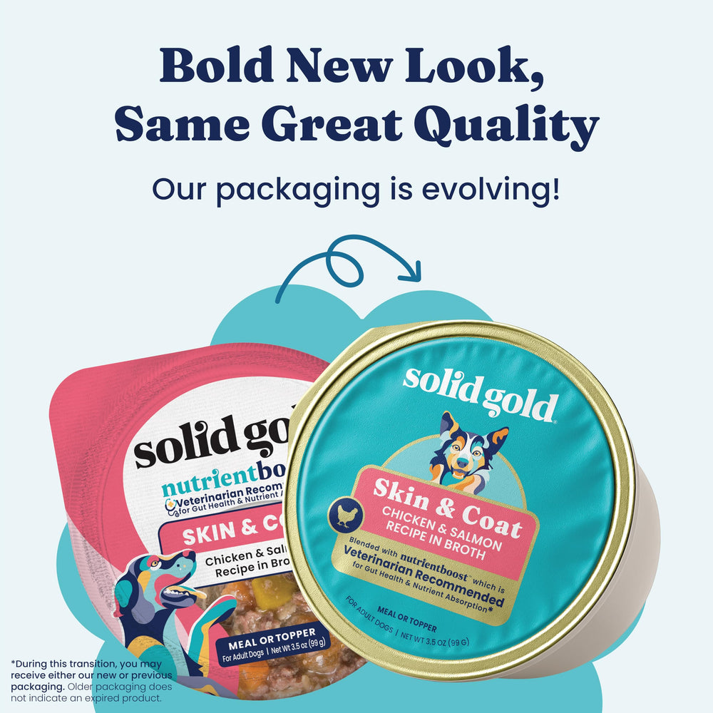 Solid Gold NutrientBoost helps digestion and immune health in a tasty cup.