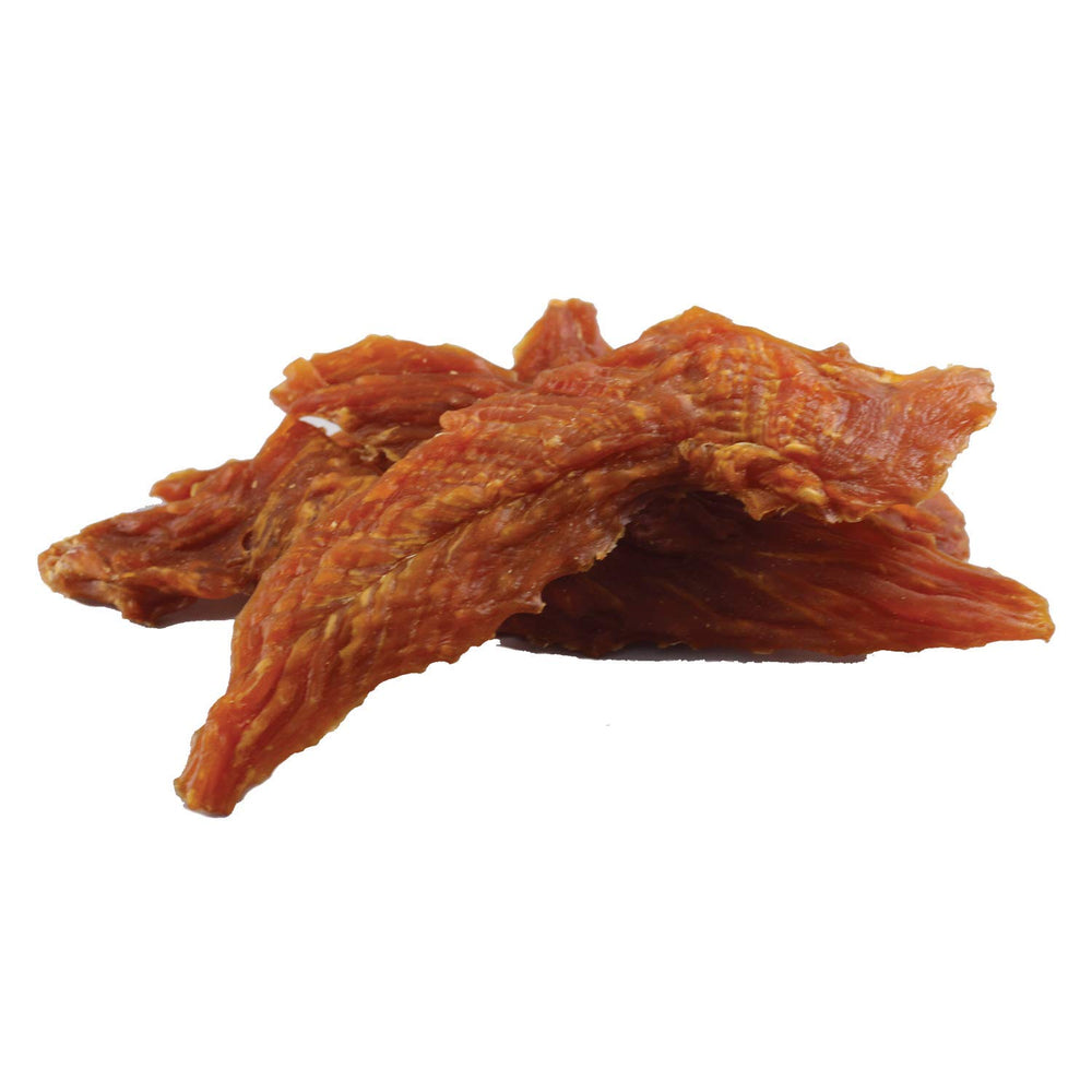 Solimo chicken jerky dog treats 2lb bag shows value and long-lasting snacking.