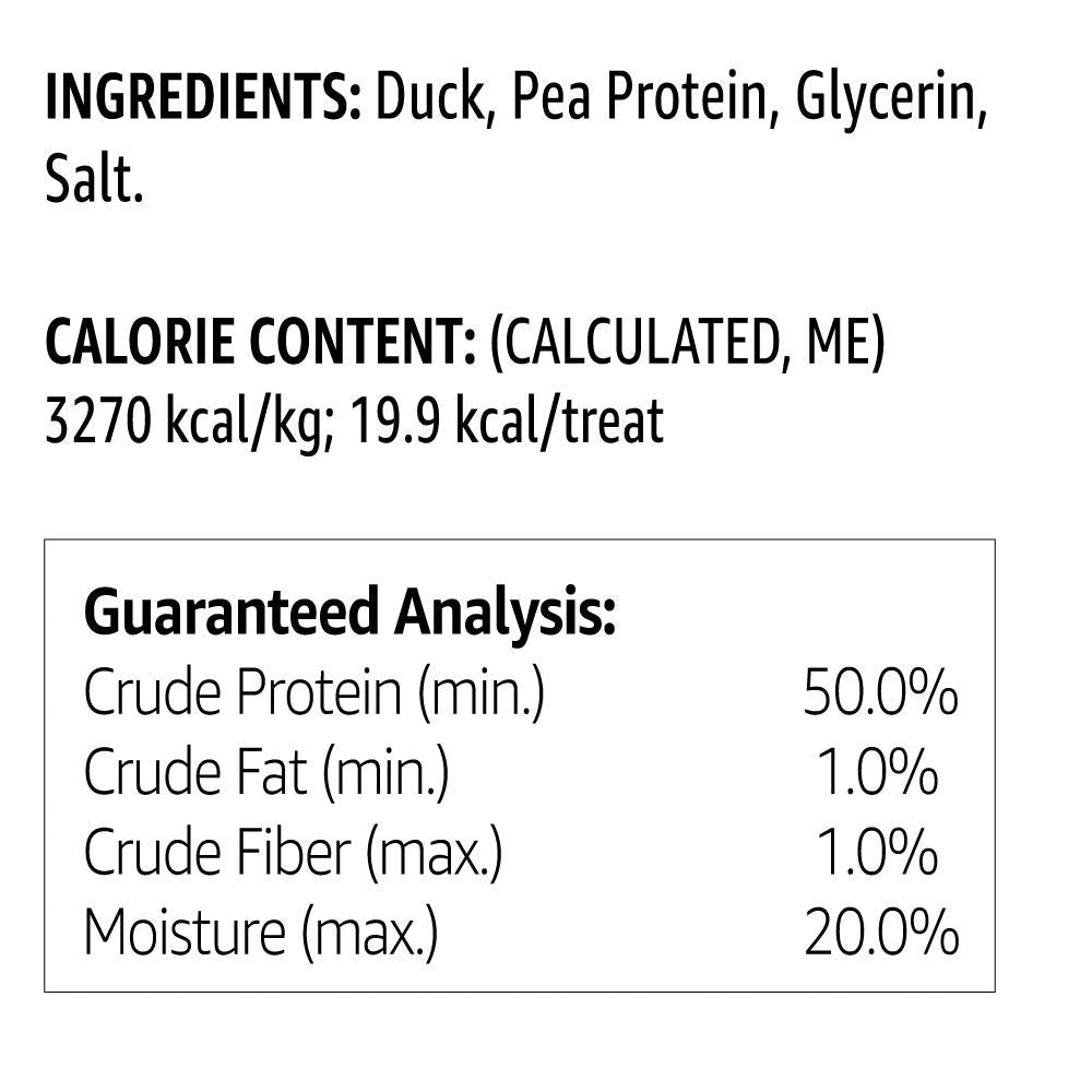 Solimo duck jerky close-up showing chewy bite for training rewards.