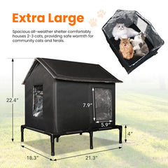 Solvify Outdoor Cat House interior spacious proves room for 2–3 pets.