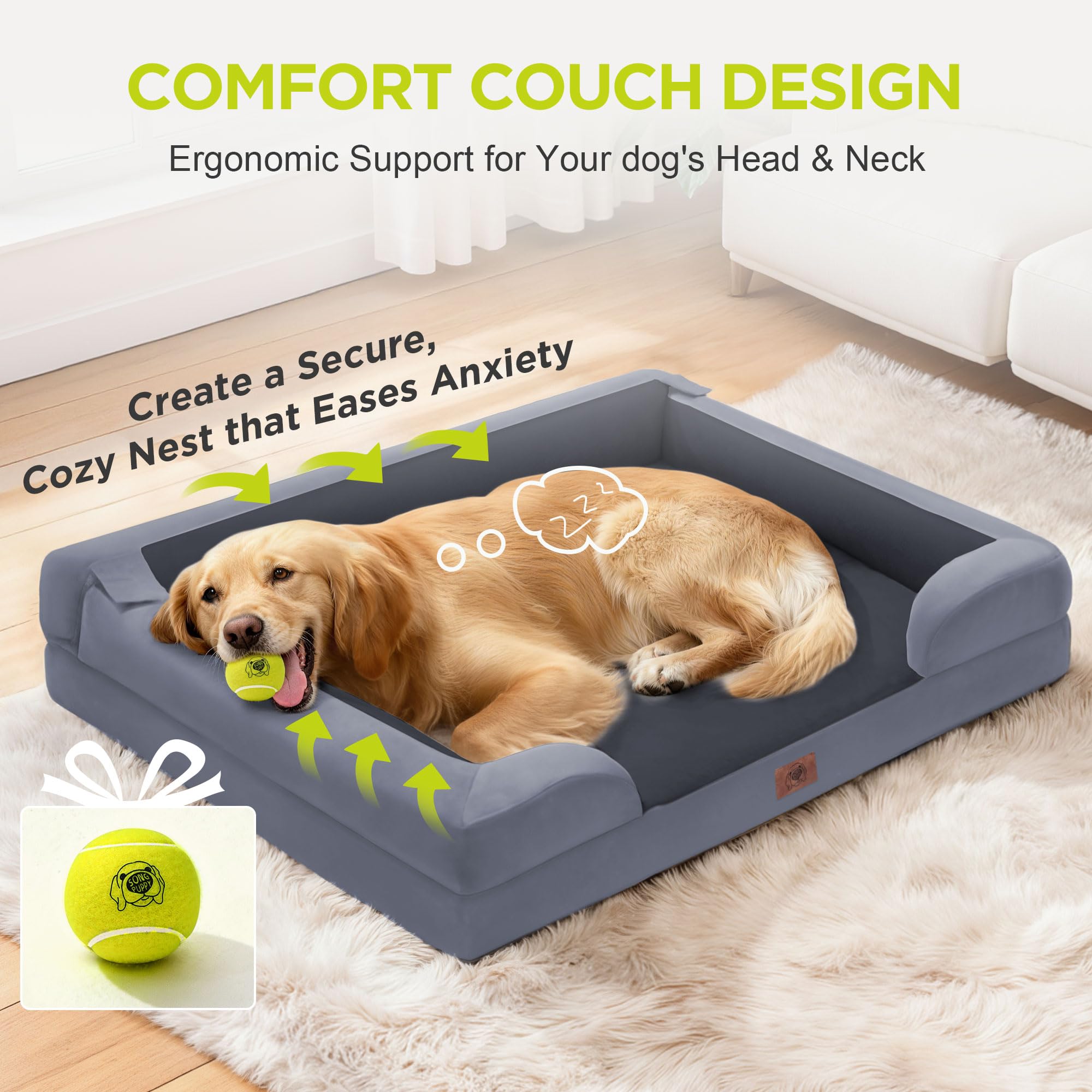Song Puppy bed uses CertiPUR-US foam and safe materials for peace of mind.