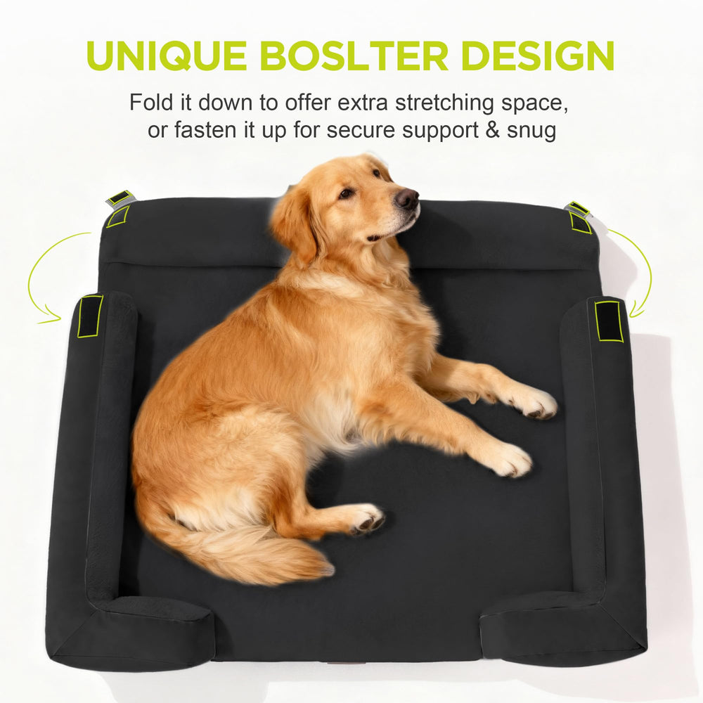 Song Puppy bed with a non-slip bottom for secure placement on floors