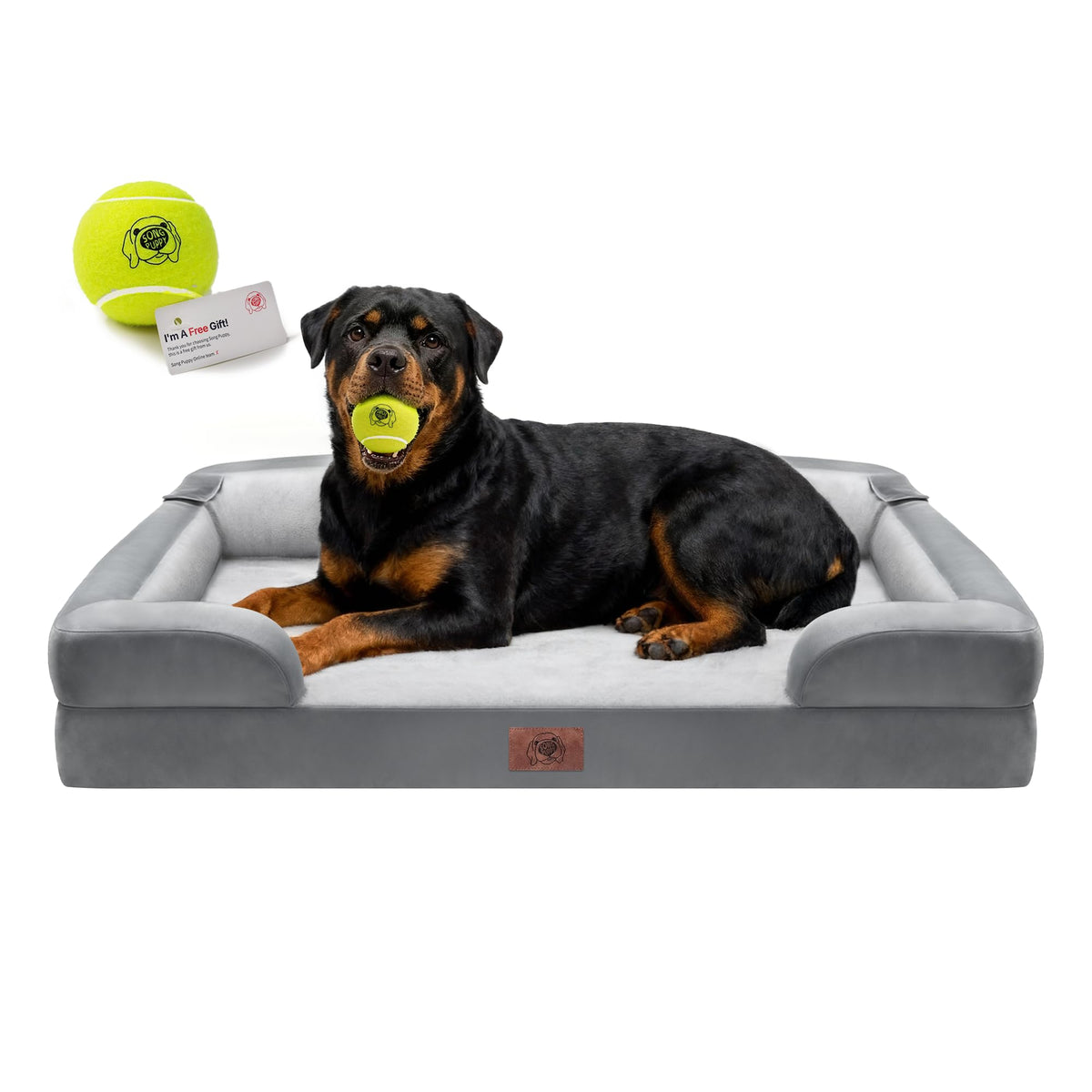 Song Puppy orthopedic bed with egg crate memory foam supports joints for restful sleep