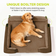 Song Puppy plush velvet surface delivers soft, calming comfort