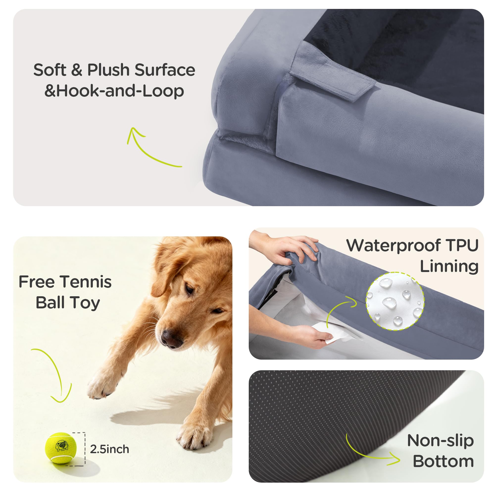 Song Puppy tennis ball toy included for interactive play and enrichment.