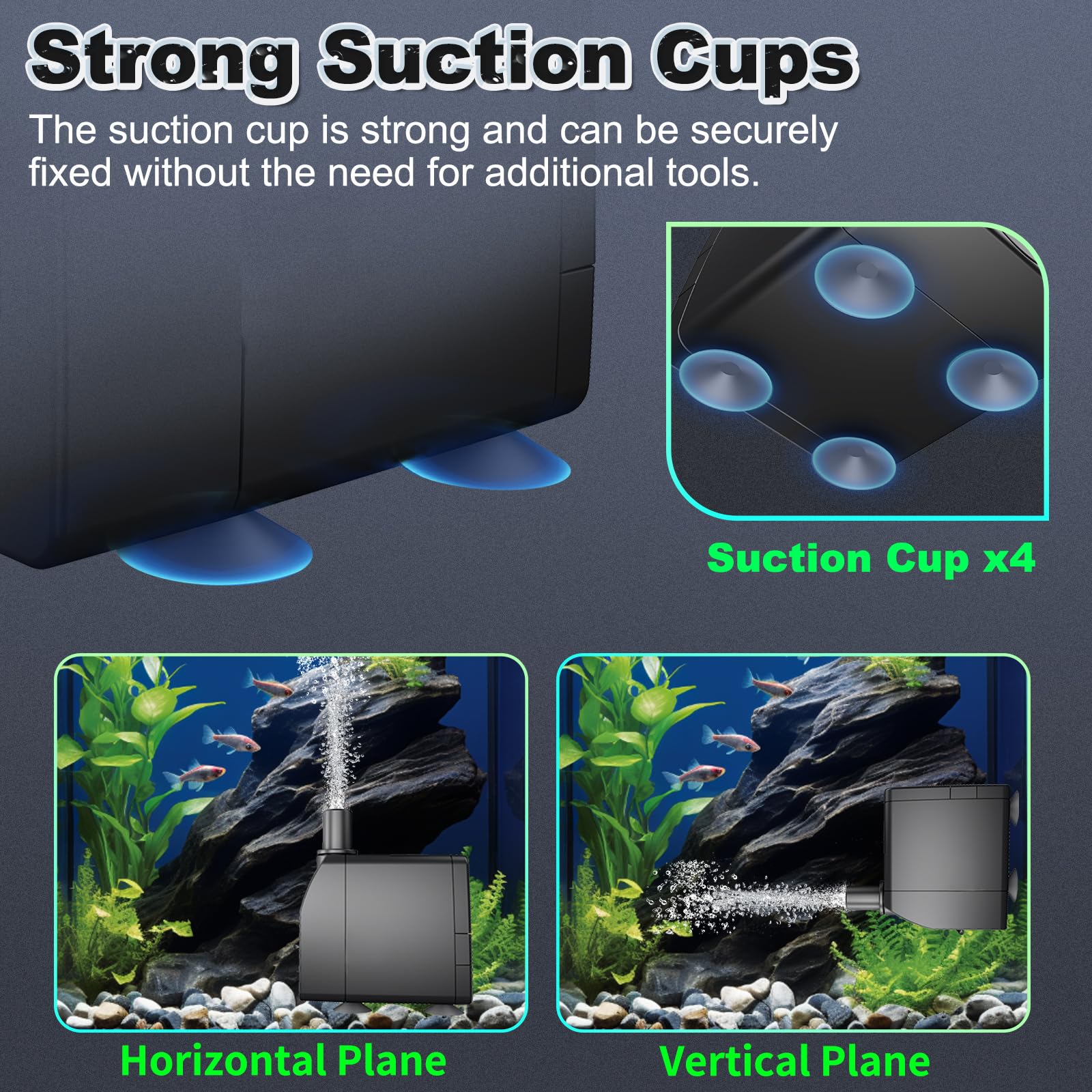 Two nozzles included with SongLong pump for different spray patterns.