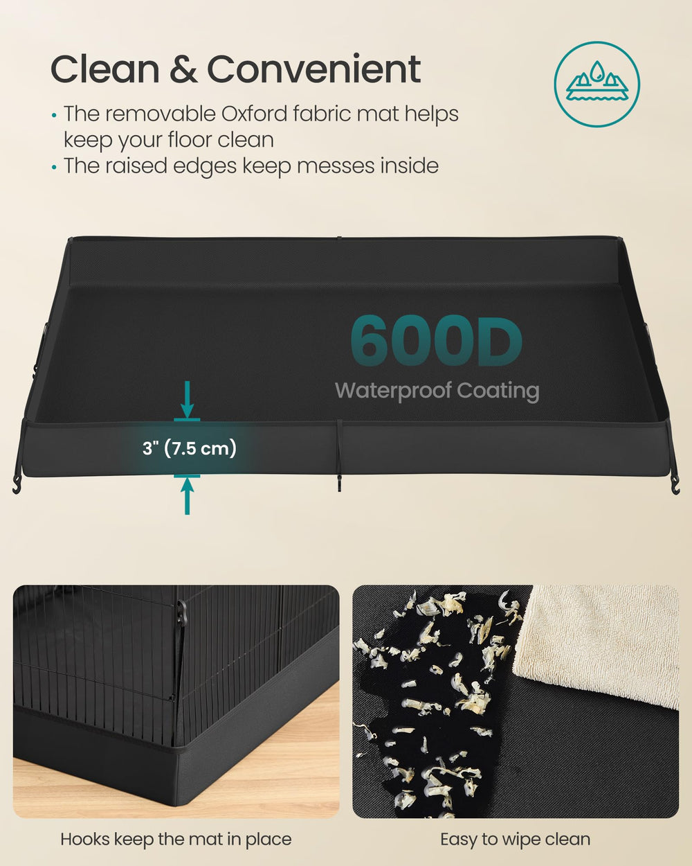 SONGMICS DIY roof option to customize the play space safely