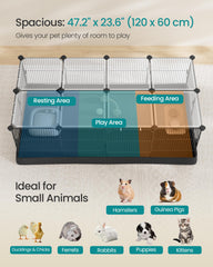 SONGMICS small animal playpen fully assembled from 20 panels for versatile setups.