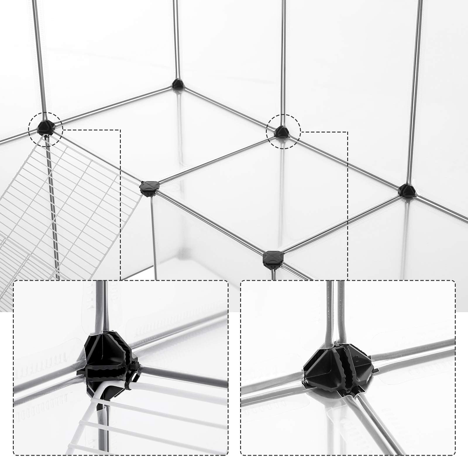 SONGMICS included mallet and cable ties aid quick assembly