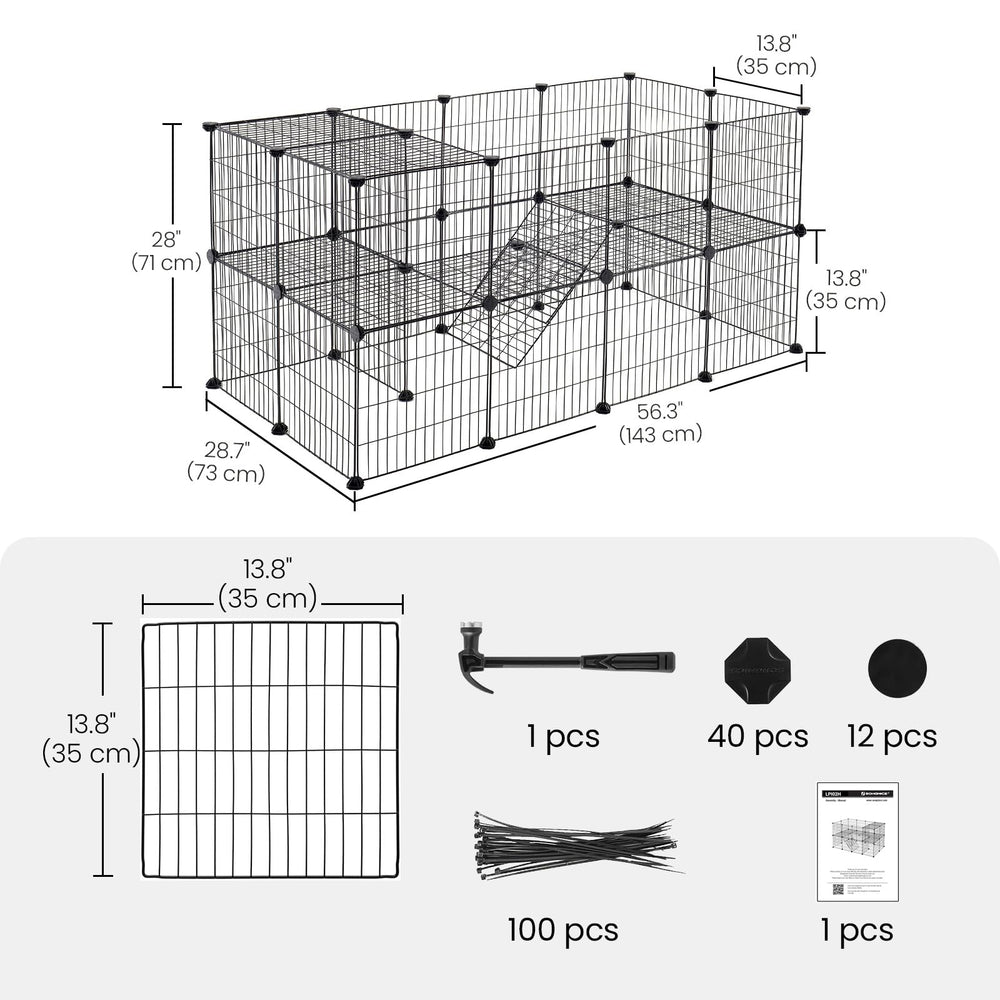 SONGMICS Pet Playpen viewed from multiple angles for supervision.