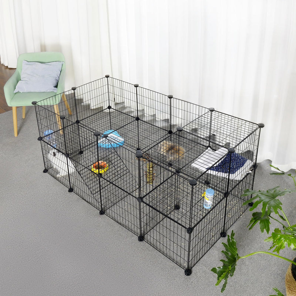 SONGMICS Pet Playpen rounded edges for pet safety and comfort.
