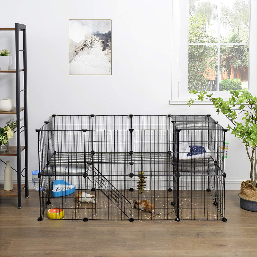 SONGMICS Pet Playpen zip ties included for secure setup.